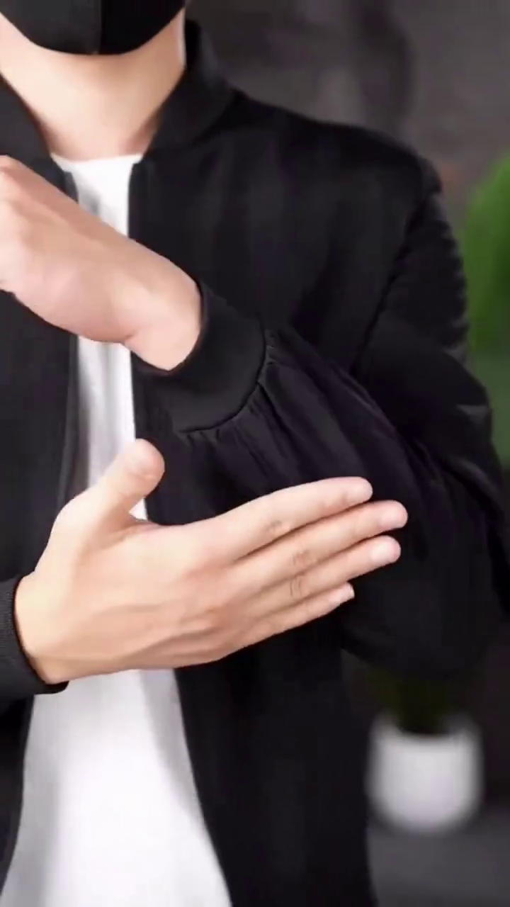 Classic Black Lightweight Bomber Jacket