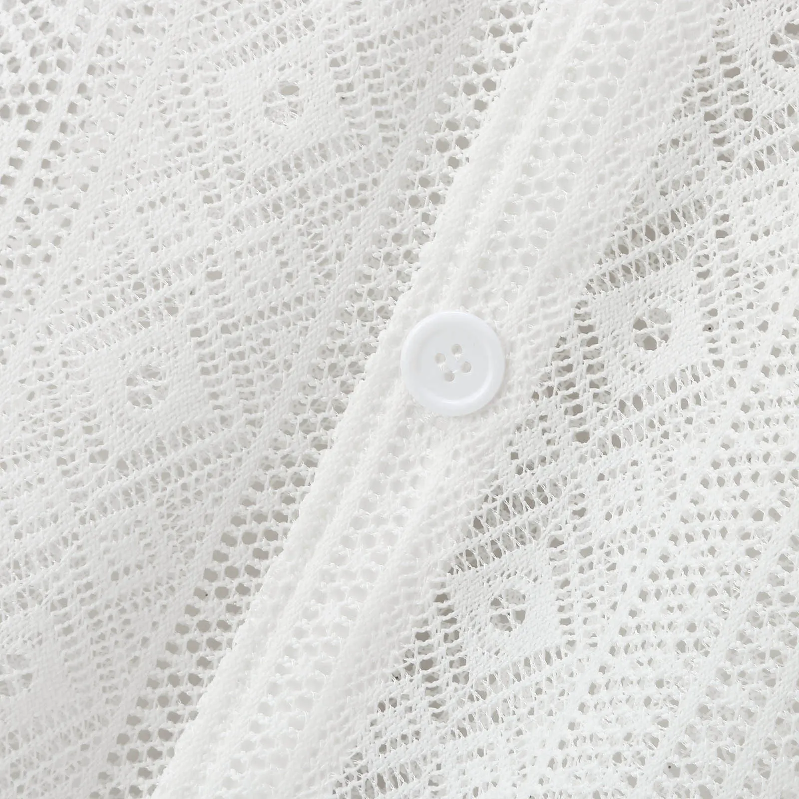 Gentleman's Vintage Geometric Lace Vacation Shirt