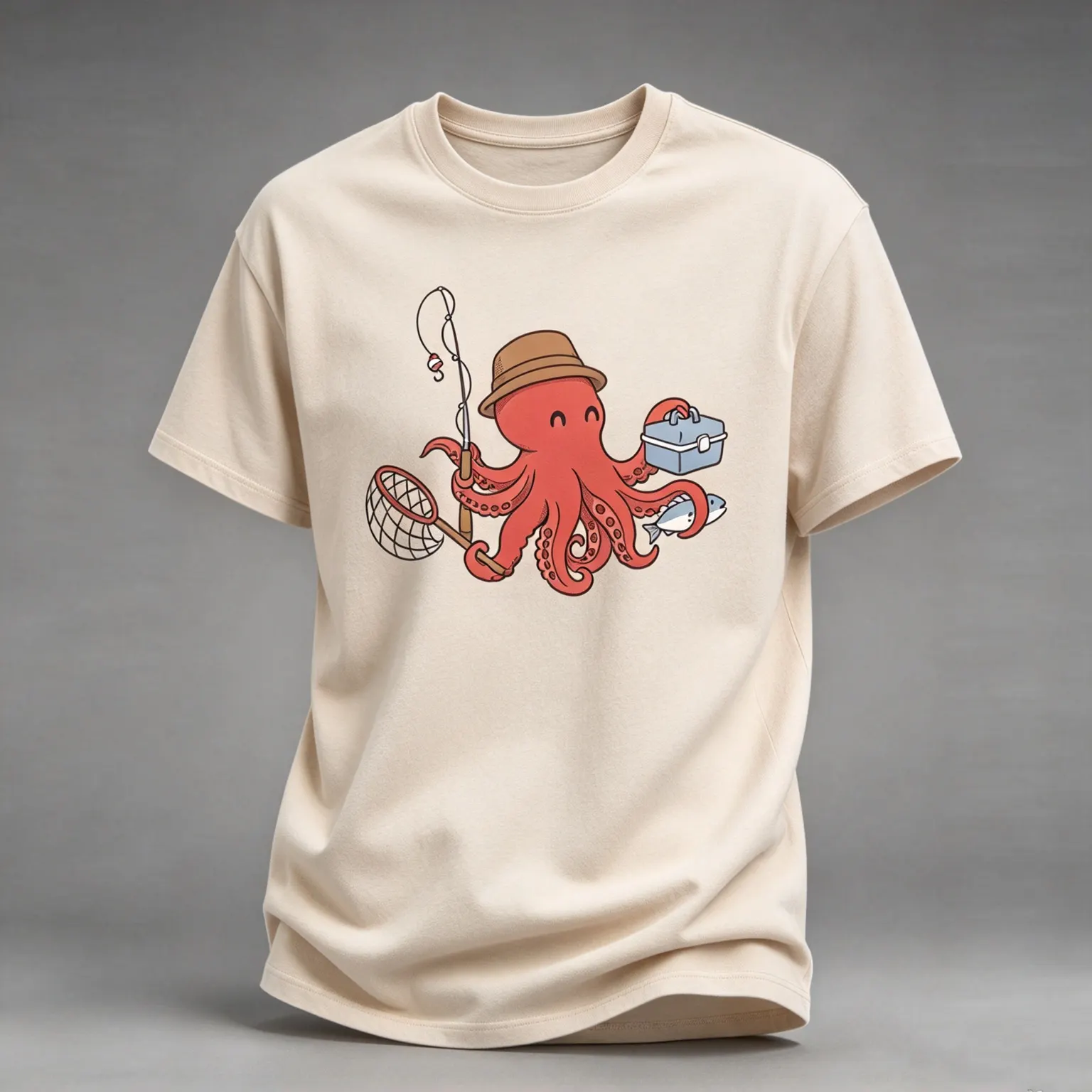 Men's Vintage Octopus Graphic Casual T-shirt