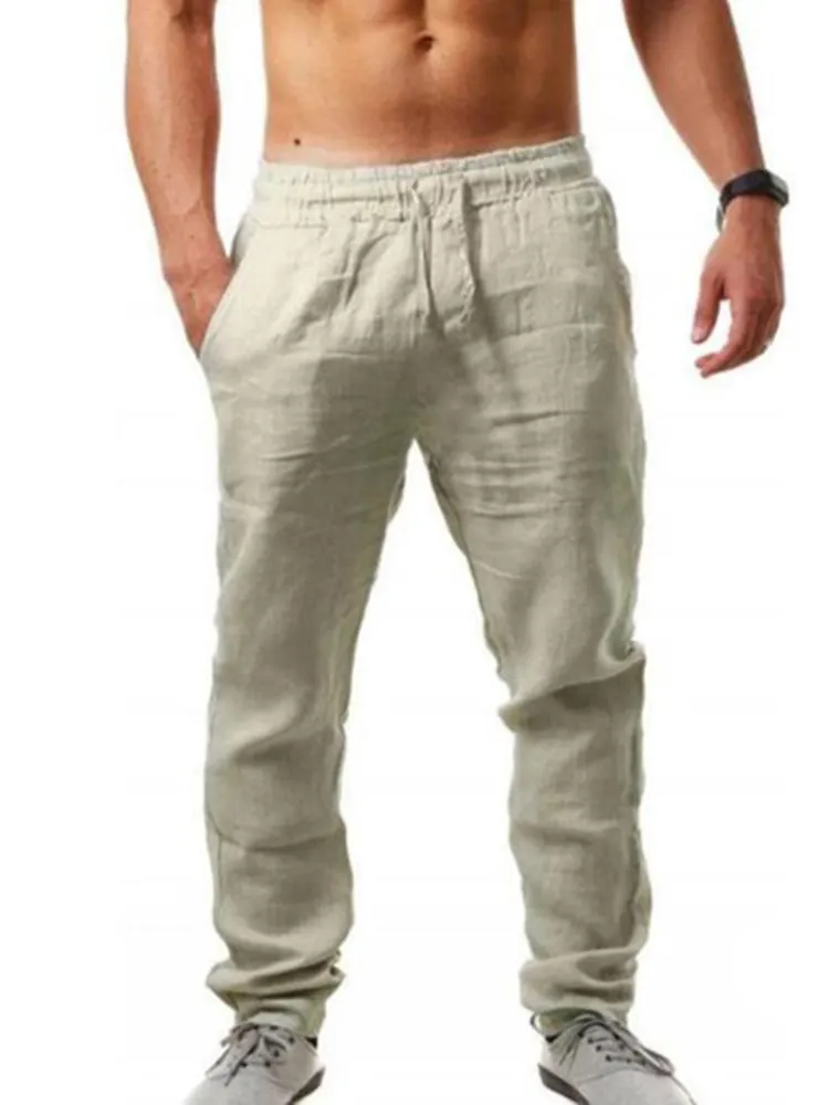 Men's Vintage Drawstring Casual Linen Pants
