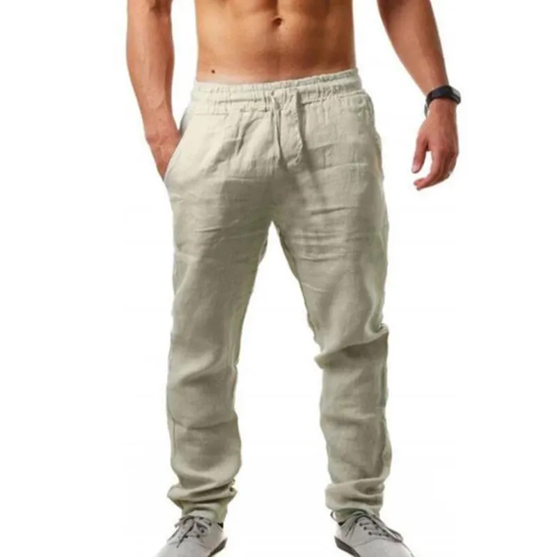 Men's Vintage Drawstring Casual Linen Pants