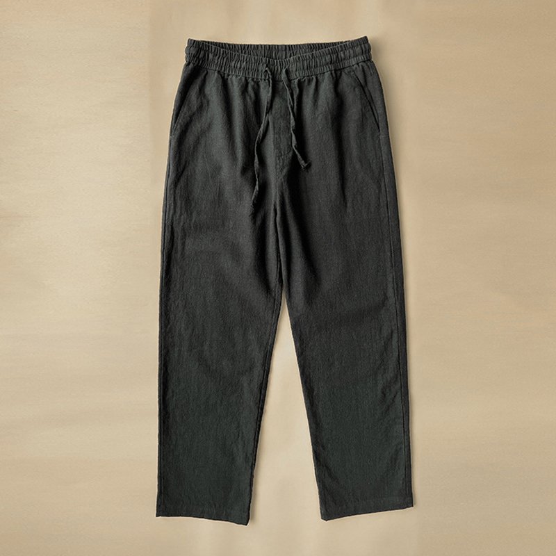 Men's Vintage Elastic Waist Drawstring Casual Linen Pants
