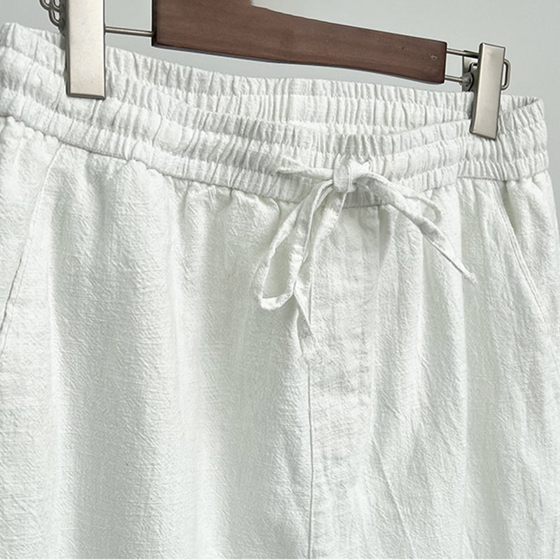 Men's Vintage Elastic Waist Drawstring Casual Linen Pants