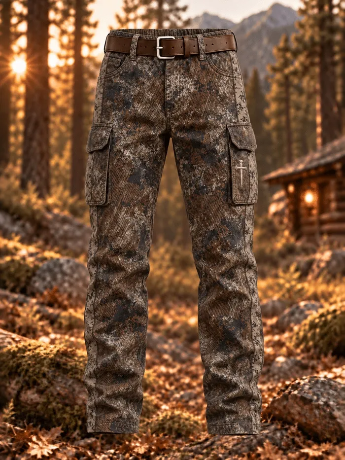Men's Jungle Camouflage Cargo Pants (belt Not Included)