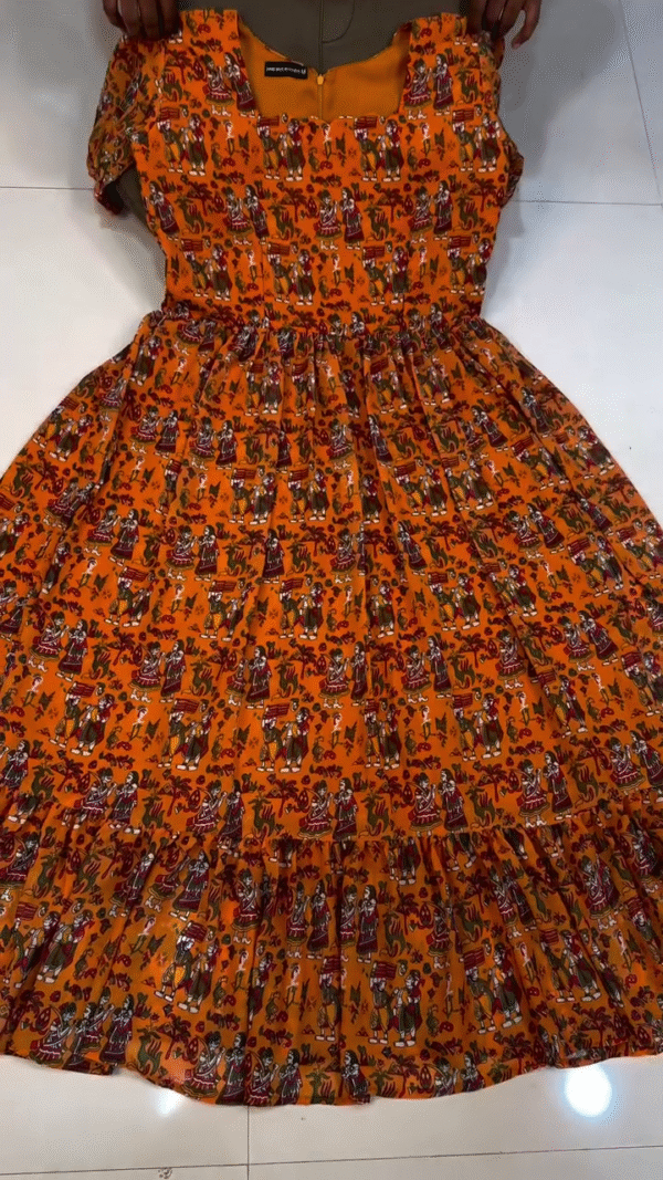Yellow Tribal Print Frock: Bold Prints, Breezy Vibes, and Effortless Charm