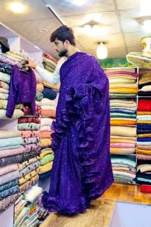 Purple Saree With Baahar-E-Siah Blouse – A Regal Statement of Grace