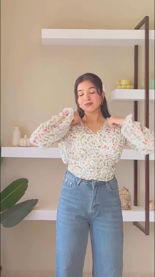 Floral Print Wrap Top – Effortless Elegance with a Modern Twist