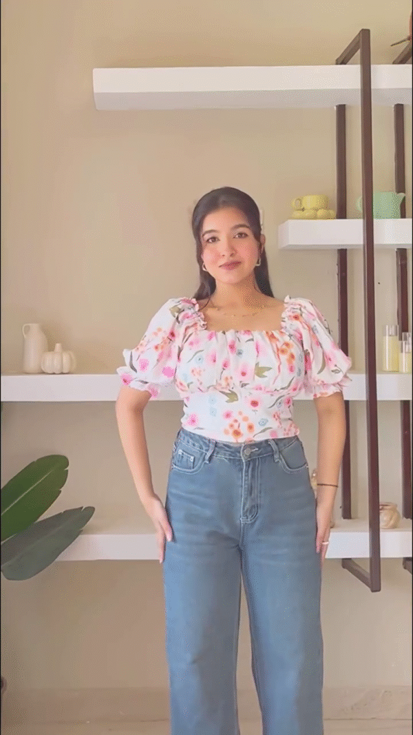 Floral Print Wrap Top – Effortless Elegance with a Modern Twist - Image 3