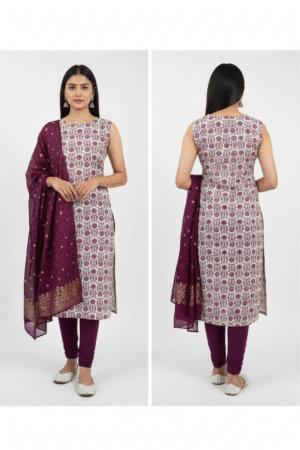 Graceful Charm: Embroidered Rayon Kurta Pant Dupatta Set