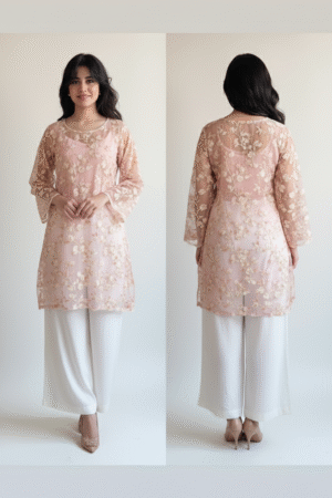 Printed & Mirror Work Embroidered Tunic & Dhoti Pant Co-Ord Set – Ethnic Chic Redefined