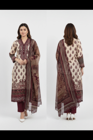 Women’s Pure Cotton Ethnic Motifs Printed Anarkali Kurta Set with Dupatta – Timeless Ethnic Elegance