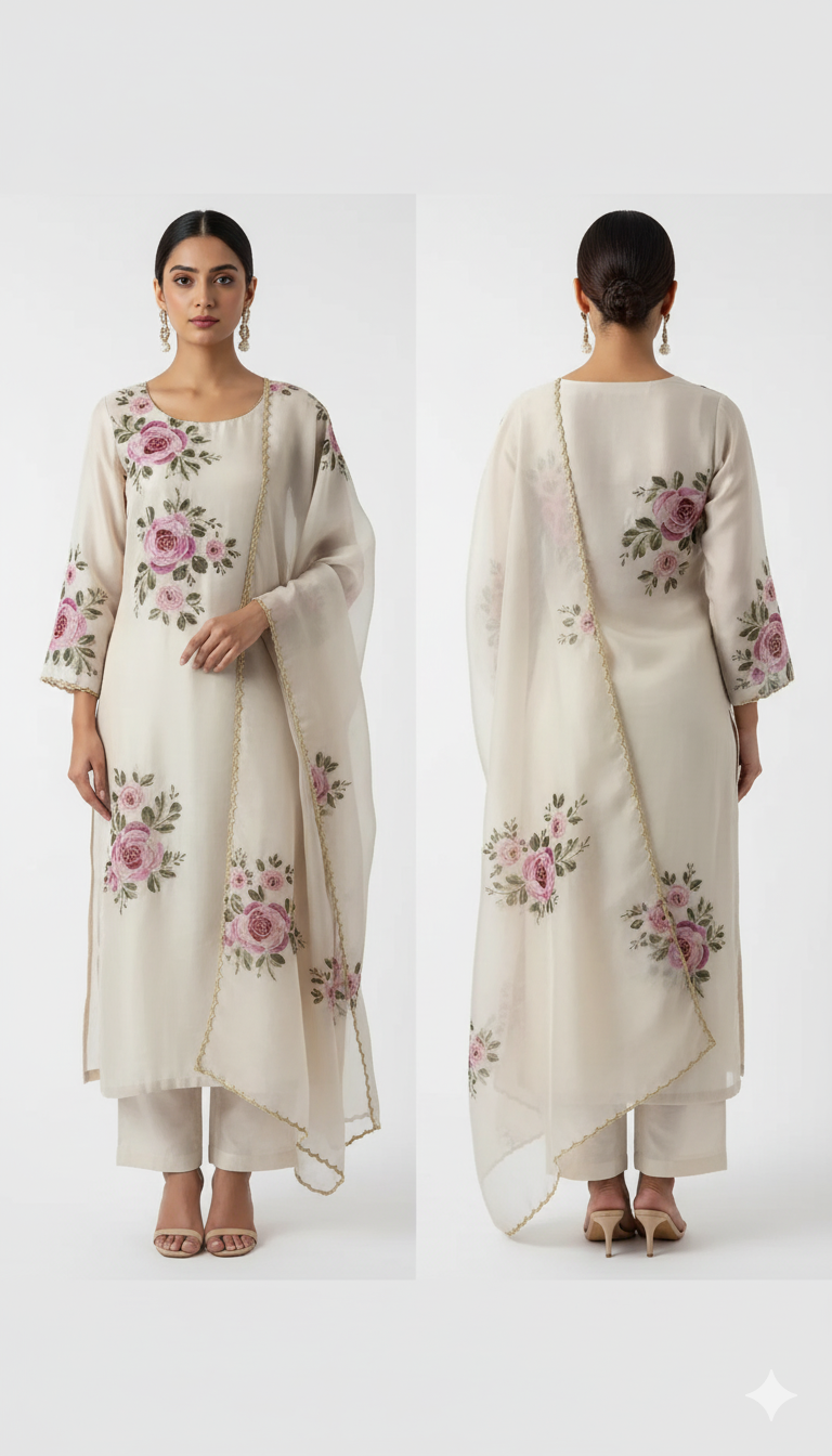 Women’s Viscose Rayon Kurta Pant Dupatta Set – Comfort Meets Ethnic Elegance