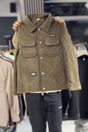 Hypersquad Casual Utility Jacket with Monogram Pattern – Functional Style with Signature Edge