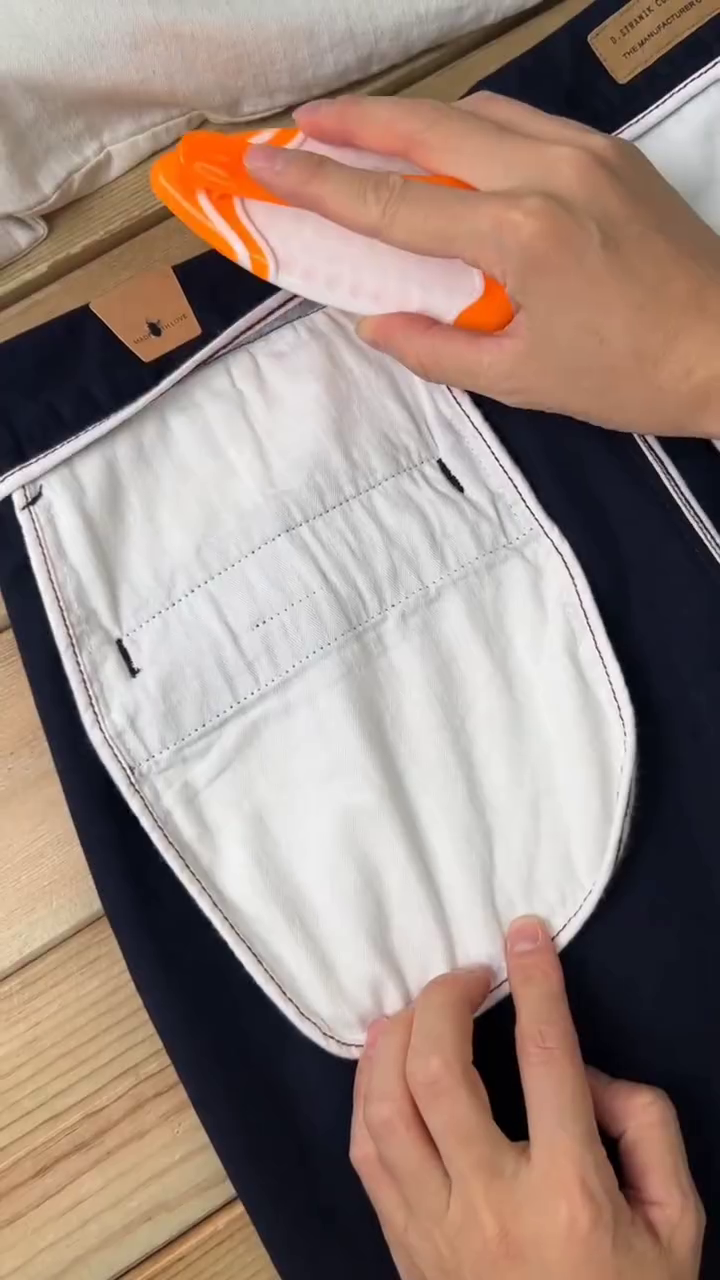 Men’s Navy Blue Slim-Fit Stretch Chino Pants - Image 6