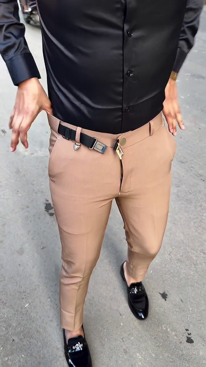 Men’s Slim-Fit Formal Stretch Trousers - Image 4