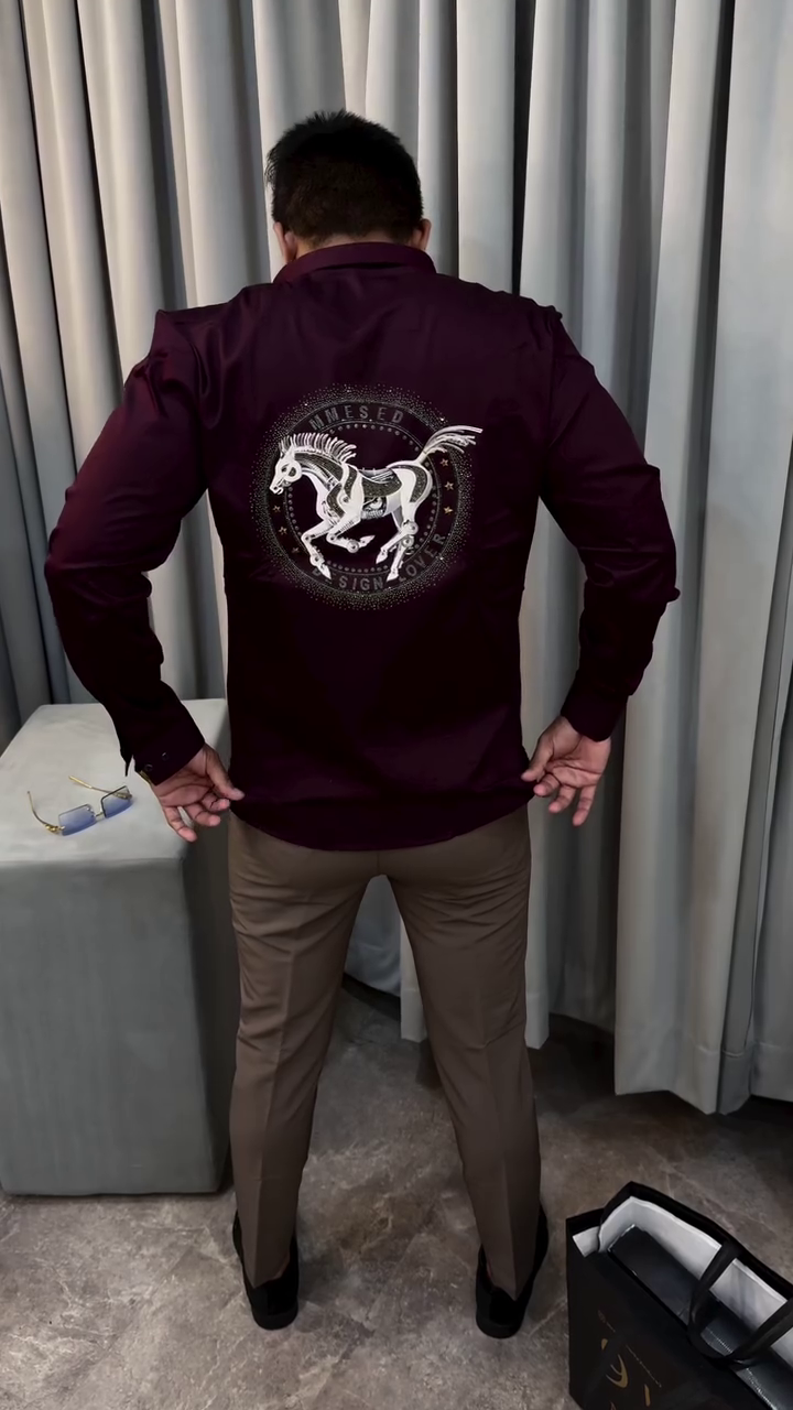 Men’s Stylish Evening Wear Shirt - Image 3