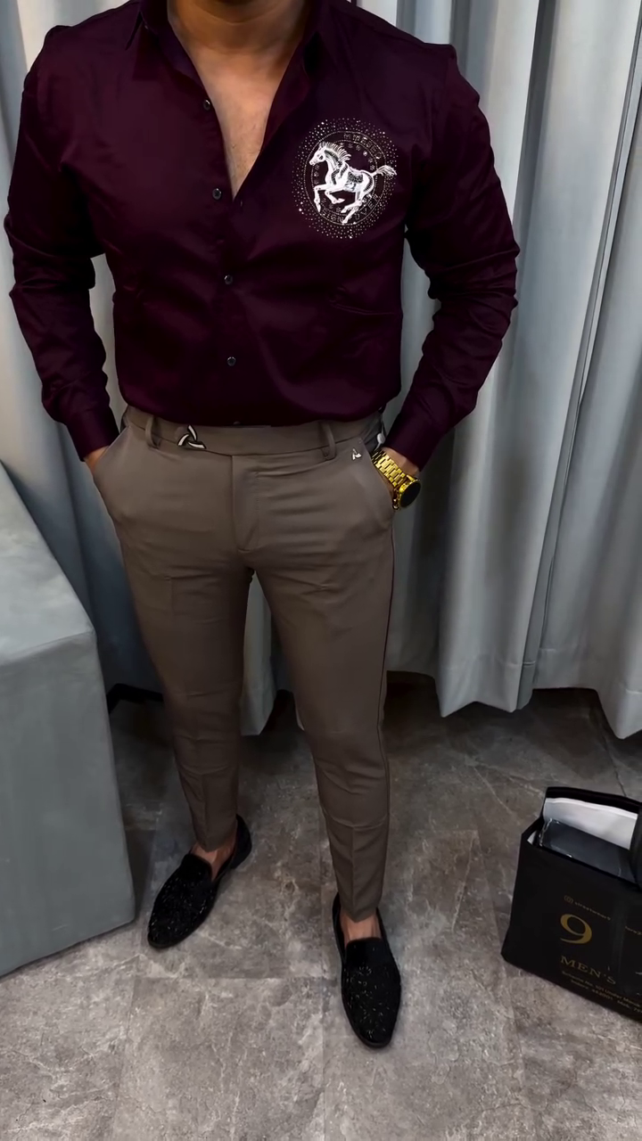 Men’s Stylish Evening Wear Shirt - Image 2