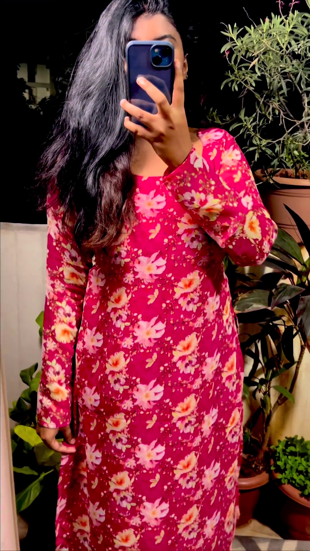 Present Floral Prtinted Georgette Black Coloured A-line Dress for Women||Gown|| - Image 7