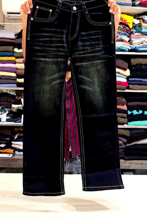 Mid-Wash Straight Jeans | 38