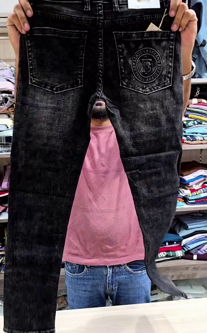 Fashion Men's Loose Baggy Fit Washed Jeans Non-Stretchable - Image 3