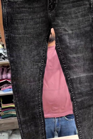 Fashion Men's Loose Baggy Fit Washed Jeans Non-Stretchable