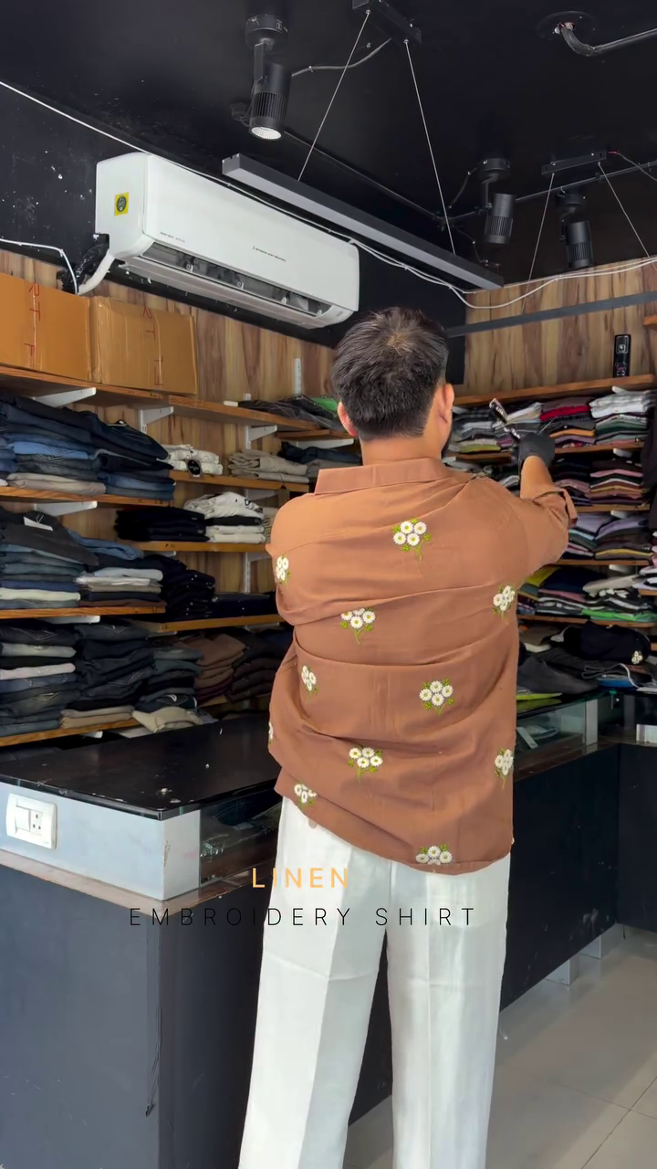 Double Gauge Embroidered Casual Regular Fit Shirt - Image 2