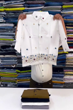 Floral Hand Embroidered Shirt