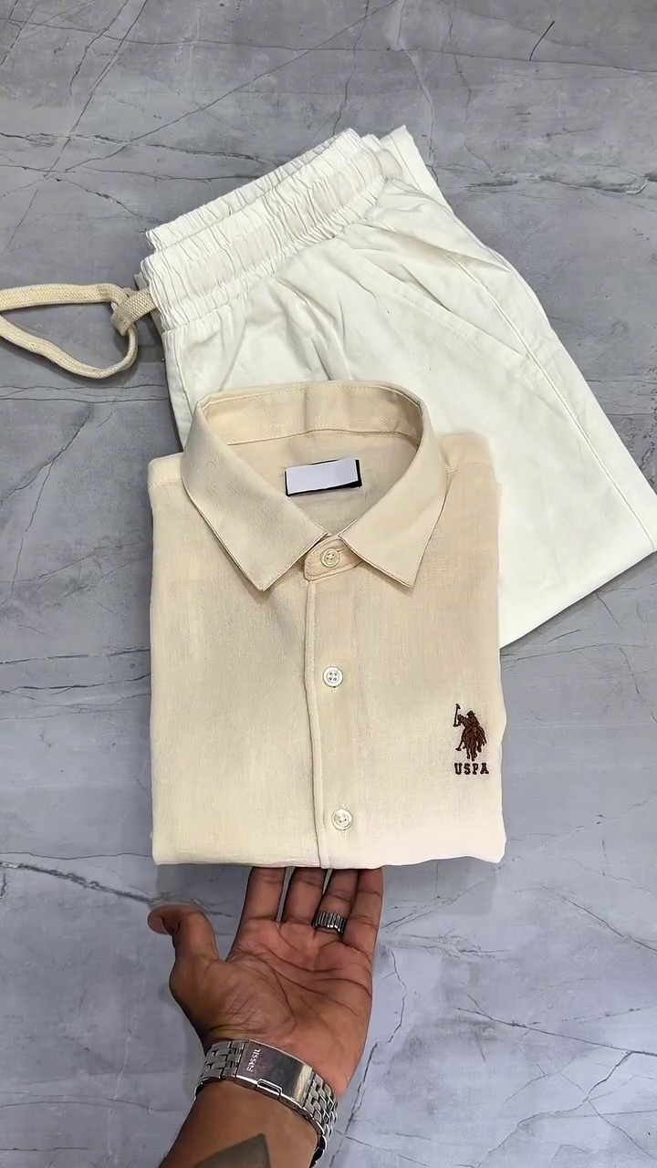 Men Manhattan Fit Spread Collar Solid Cotton Casual Shirt - Image 7