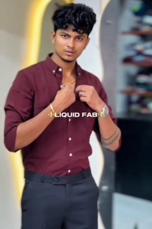 Solid Modern Fit Pure Cotton Casual Slim FIt Shirt