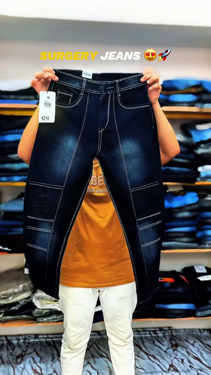 Men Light Fade Biker Cordura Stretchable Jeans - Image 5