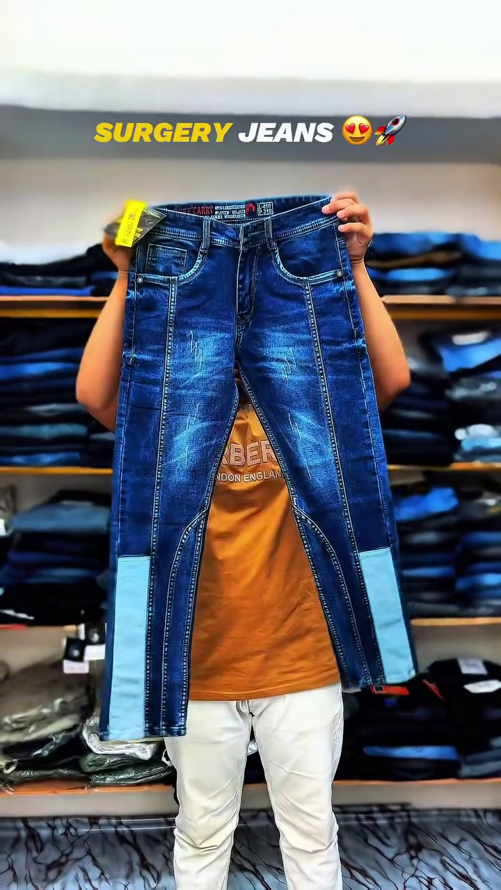 Men Light Fade Biker Cordura Stretchable Jeans - Image 3