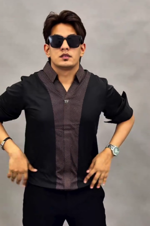 Premium Slim Fit Embellished Casual Shirt