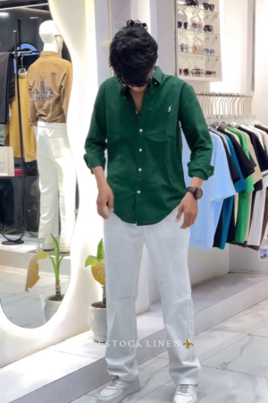 Men Custom Fit Garment-Dyed Oxford Shirt