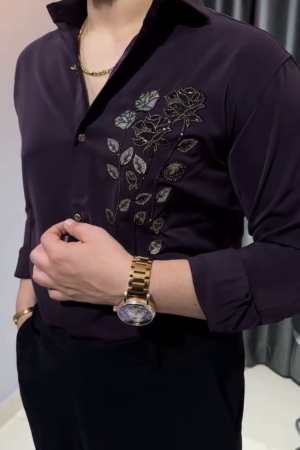Premium Slim Fit Embroidered Casual Shirt