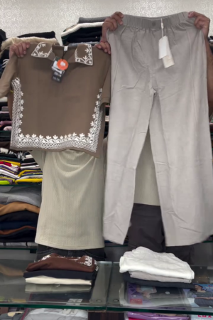 Brown Embroidered Co-ord Set