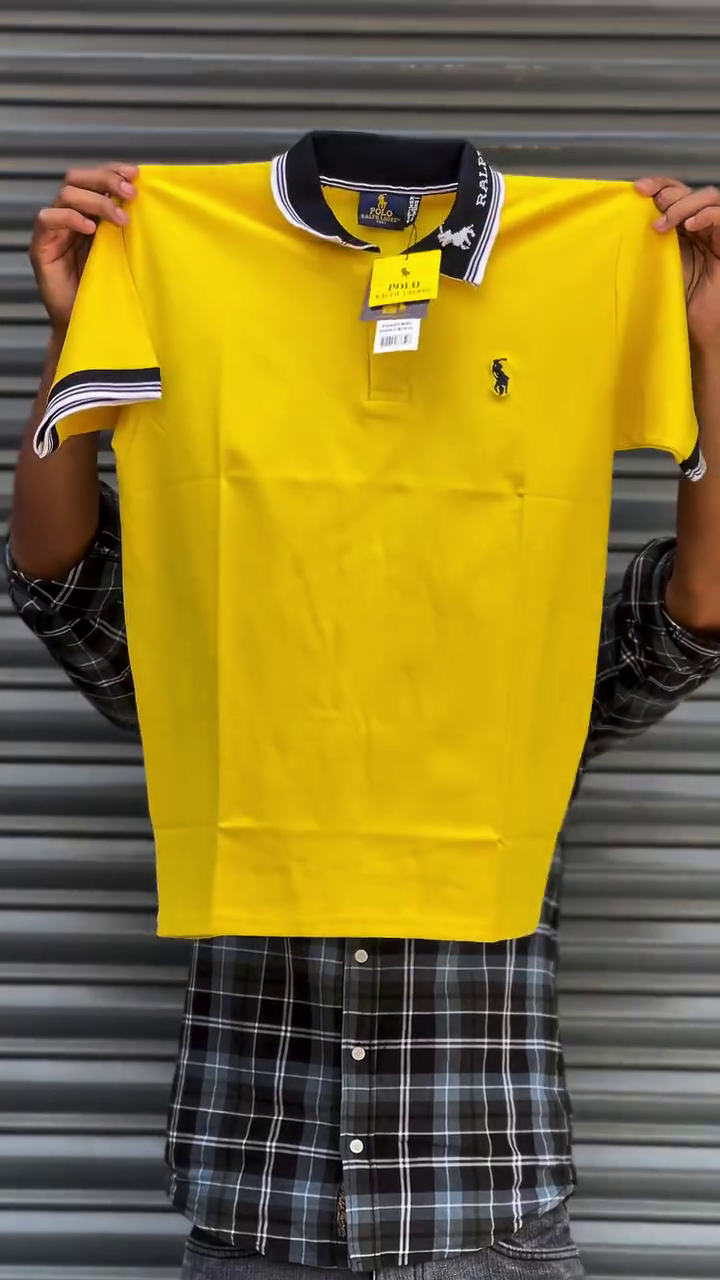 Polo Collar Pure Cotton Slim Fit T-shirt - Image 5