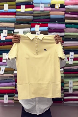 Men Solid Polo Collar Elastane Slim Fit T-shirt