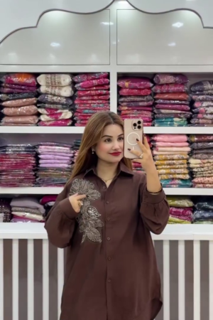 Cotton Solid Shirt with Trousers