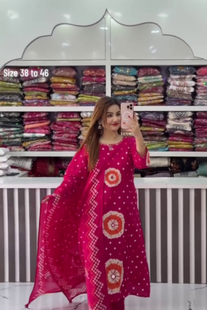 Women Printed Regular Pure Cotton Kurta with Trousers & With Dupatta