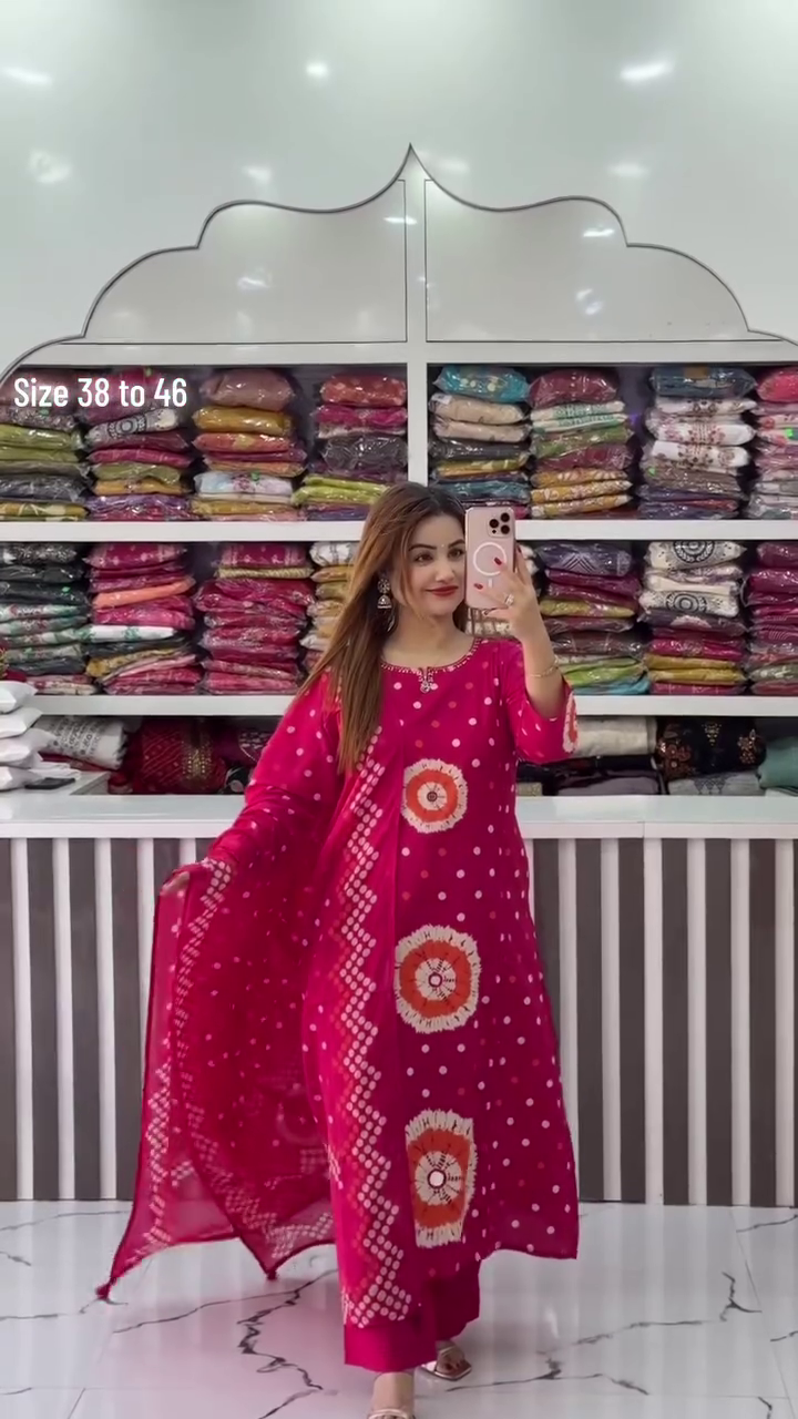 Women Printed Regular Pure Cotton Kurta with Trousers & With Dupatta
