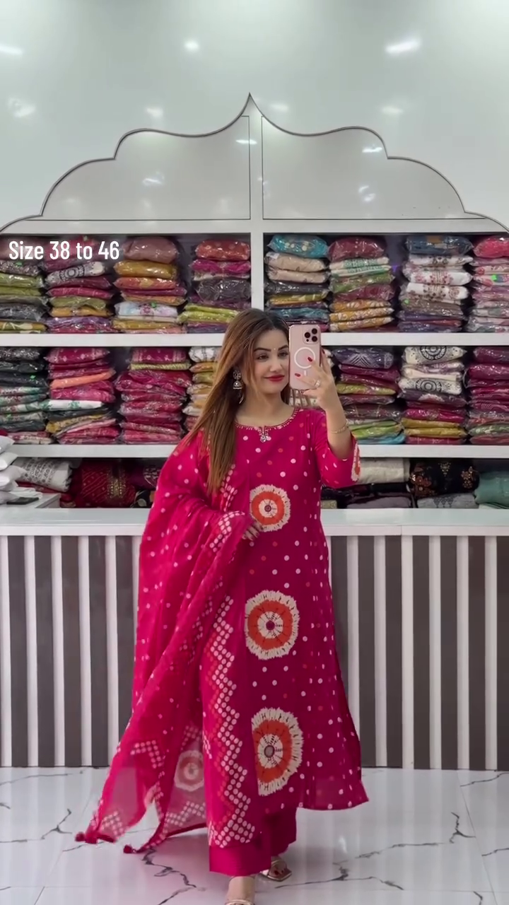 Women Printed Regular Pure Cotton Kurta with Trousers & With Dupatta - Image 5