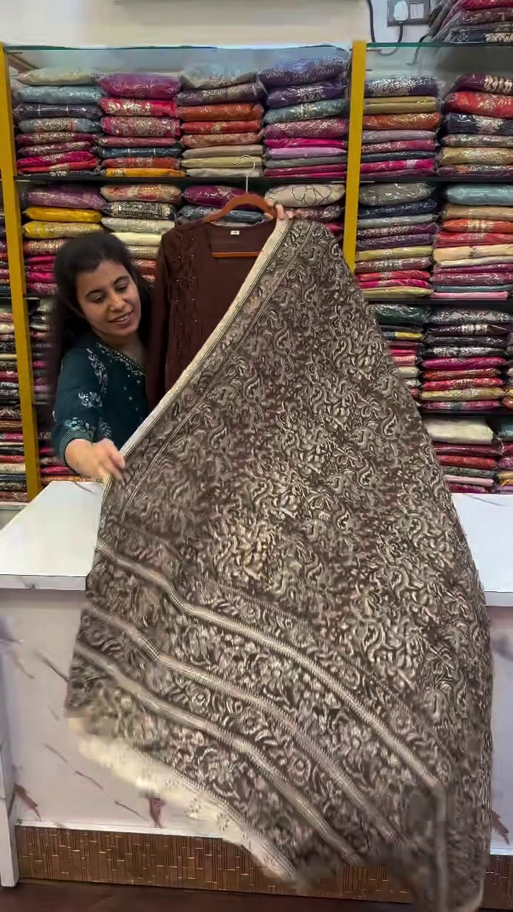 Ethnic Motifs Printed Regular Mirror Work Straight Kurta with Palazzos & Dupatta - Image 2