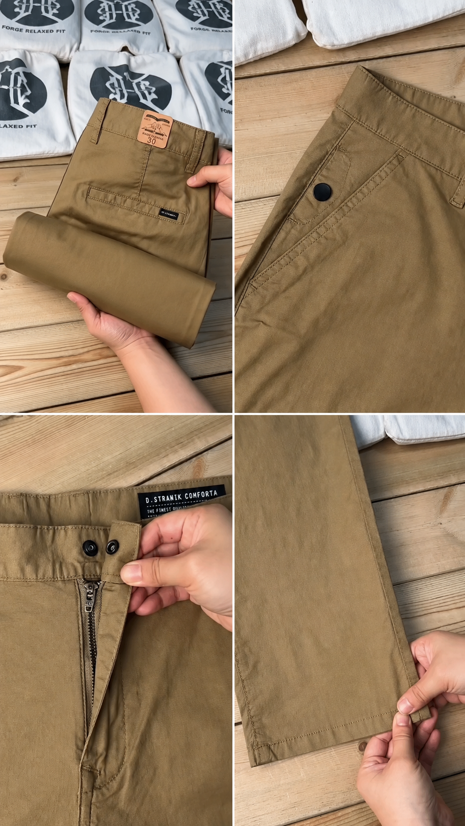 Men's Regular Fit Cotton Cargo Pants - Image 2