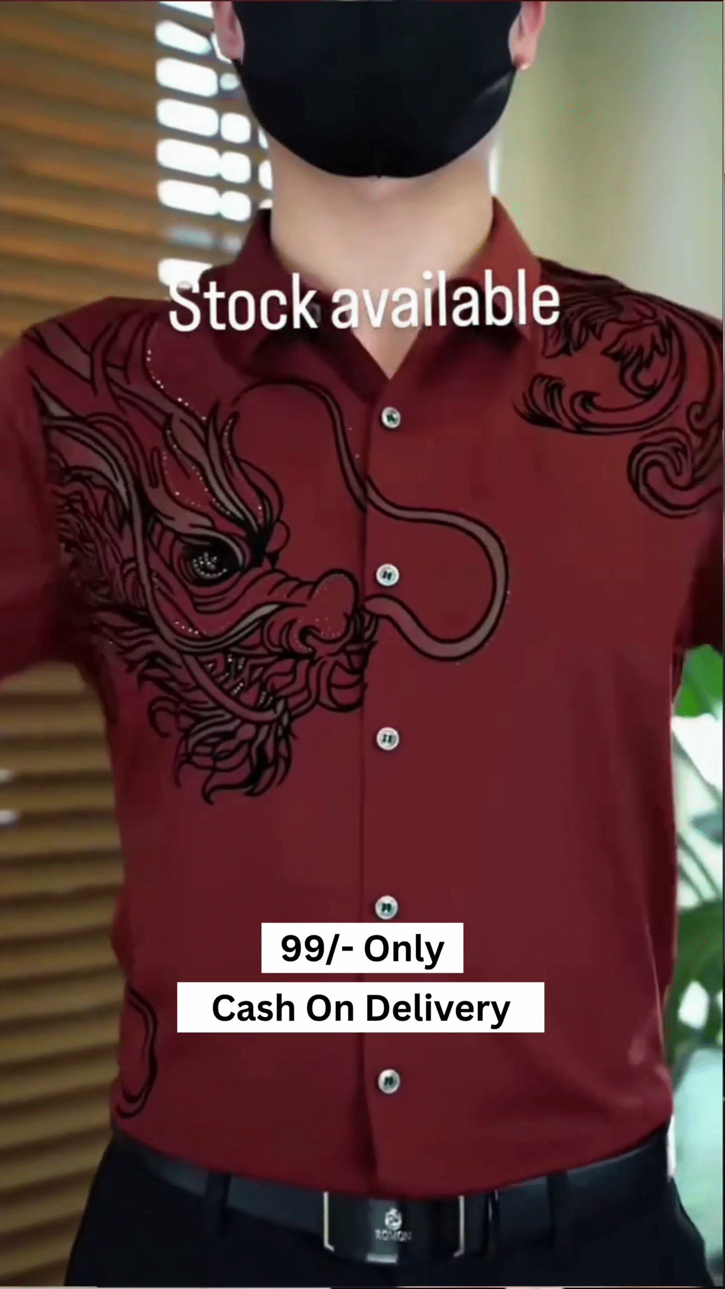 Black Serpentine Dragon Handwork Designer Shirt