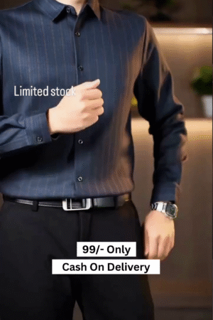 Men Striped Slim Fit Formal Shirt